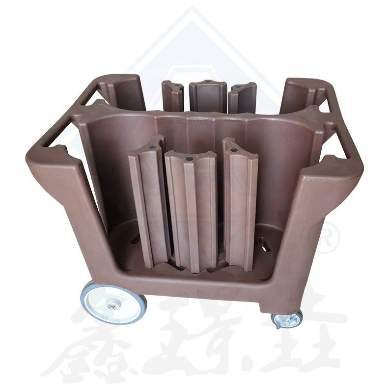 Adjustable Plate Caddy Dish Collecting Trolley for Dish Storage and Cart Convenience