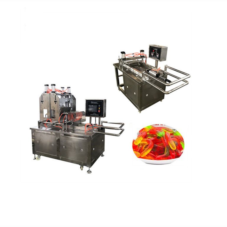 Depositing Sugar Double Colors Gummy Machine Hamburg Pizza Jelly Candy Making Machinery
