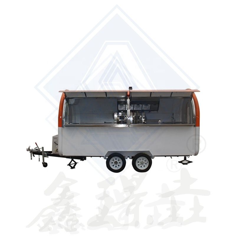 Mobile Catering Food Truck Trailer with 200 Sets Capacity and Vegetable-based Raw Material