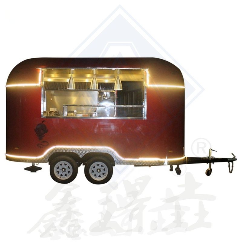 Fully Equipped Stainless Steel 3.5 M Mobile Food Truck Machinery Function Making Food