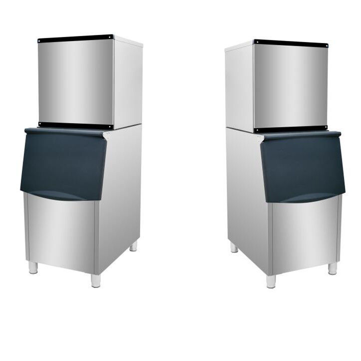 220V Automatic Commercial Ice Cube Making Machine for Shop 200KG Ice Storage Capacity