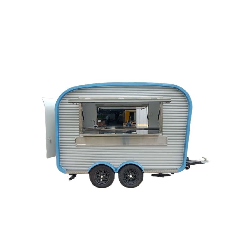 Juice Milk Tea Cart Hot Food Mobile Food Trucks Trailer with 1000kg Long Service Life