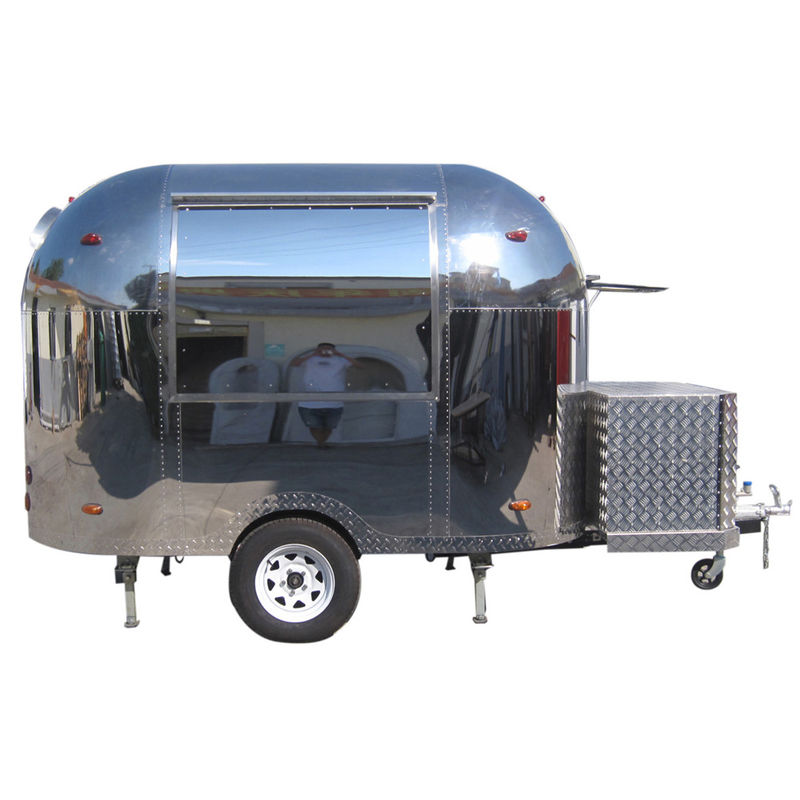 1.5kw Mobile Canteen Trucks with Video Technical Support Vintage Airstream Truck