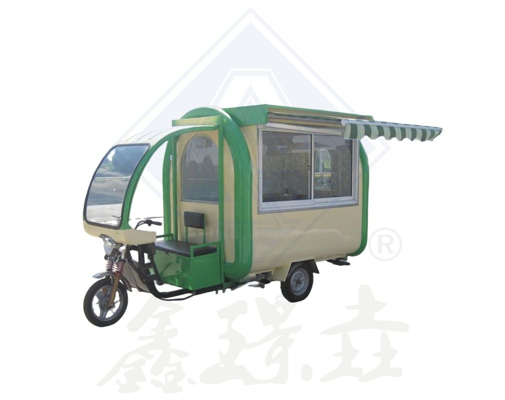 Gas Food Truck Cart with Grill and Fryer Tricycle Motorcycle Food Service Trailer Cart