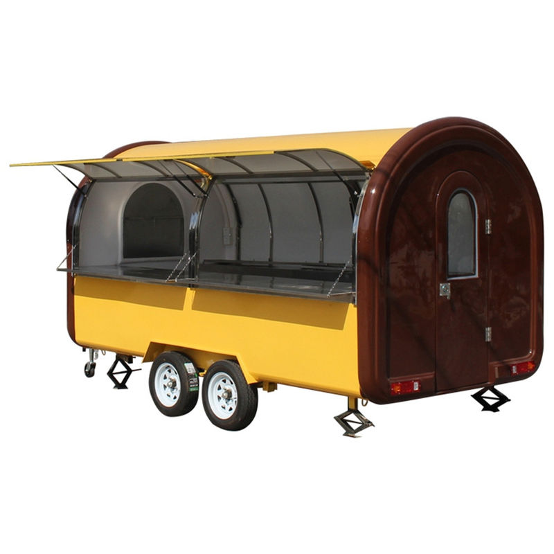 1000kg Capacity Bus Food Truck with Galvanized Steel Material and Awning Lock Door Latch