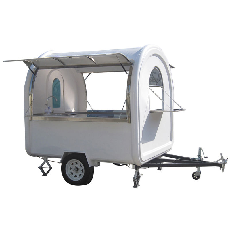 850kg Caravan Hot Dog Cart Ice Cream Food Kiosk/ Food Vending Truck L280cm*W200cm*H210cm