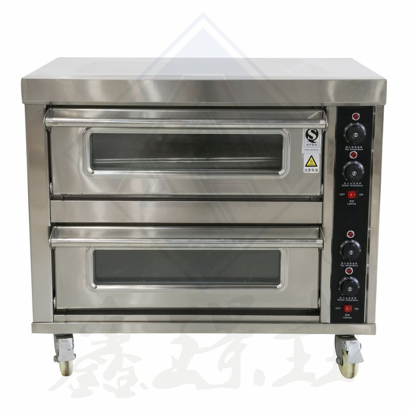Soybean Material 2 Layer Deck Oven and Mixer Conveyor Pizza Oven for Bakery Equipment