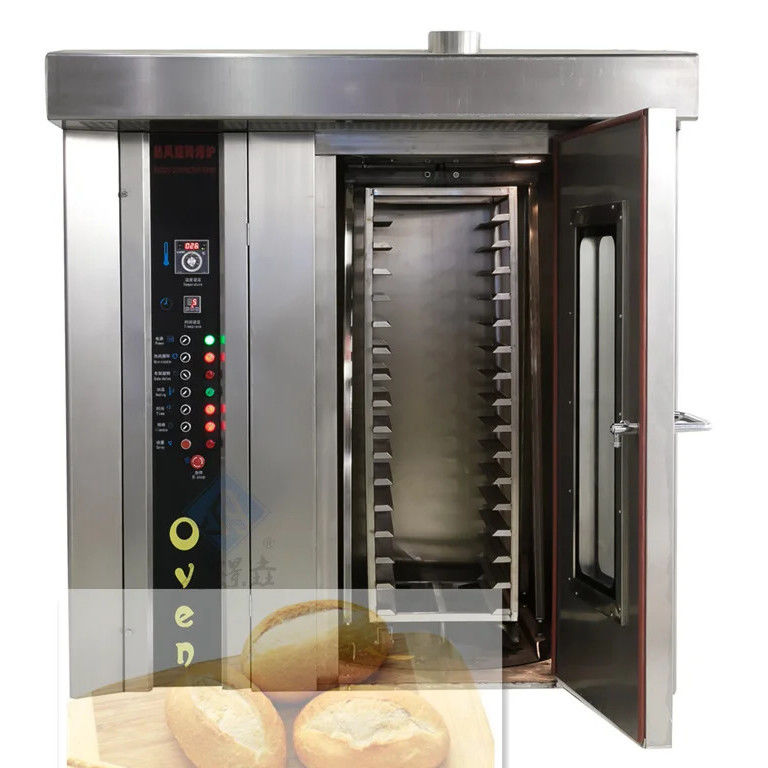 Electric Gas Diesel Industrial Steam Fully Automatic Rotary Oven for Bread Making 50.5kw