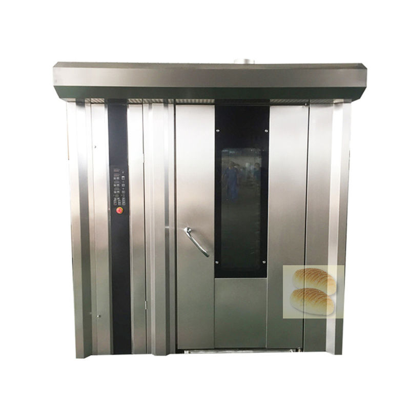 Food Baking Machine Kitchen Bakery 32 Rotary Rack Oven Diesel Fully Automatic Gas Electric