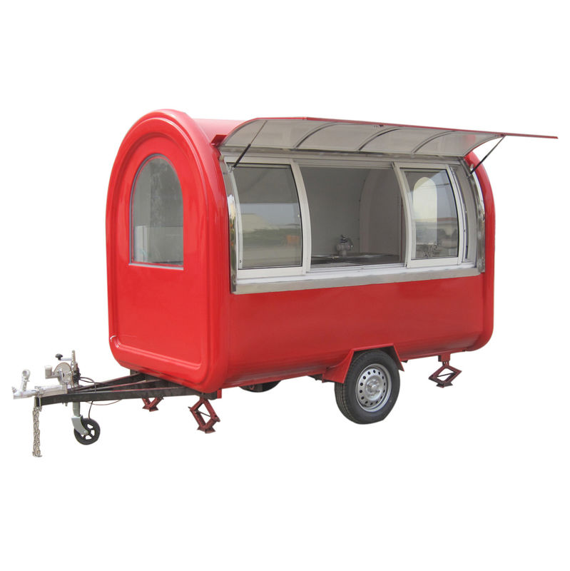 Designed Hand Push Trailer Hot Dog Cart for Food Beverage Shops