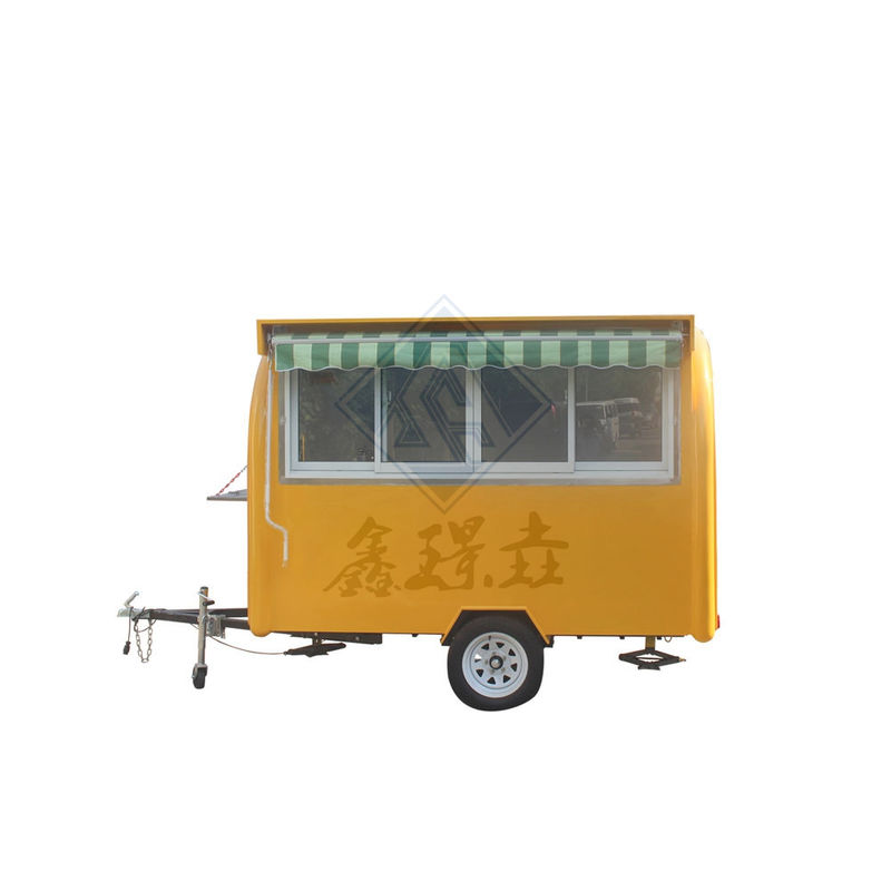 300CM Mobile Round Model Food Cart with Canopy Double Axles Raw Material Milk 1000 KG
