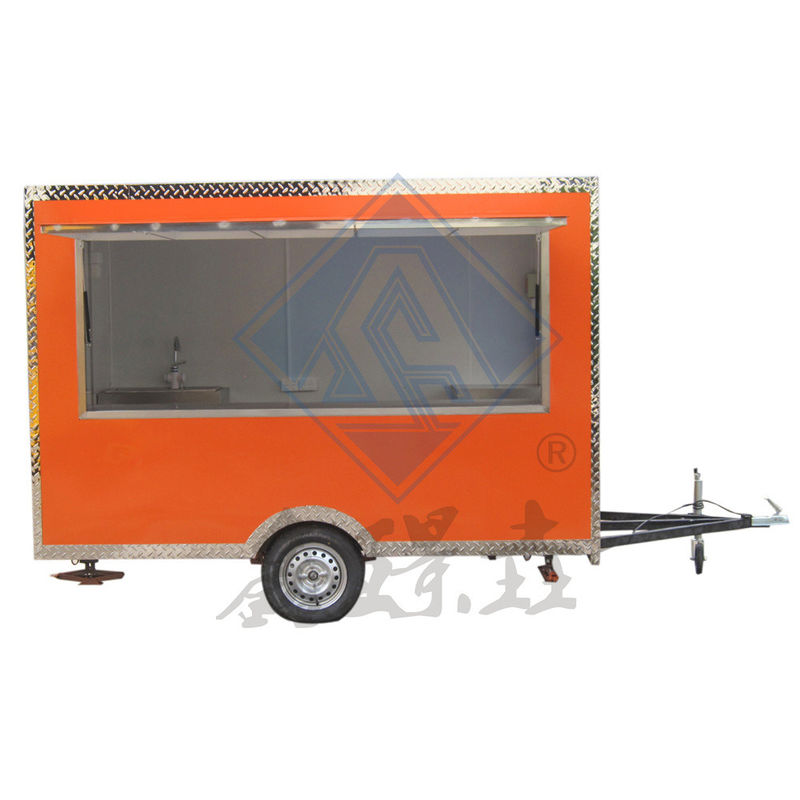 2.8M Single/Double Axles Round Model Mobile Food Truck Customized Industrial with Canopy