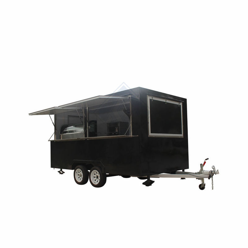 220V Long Service Life Single/Double Axles 580 Design Mobile Food Truck with Canopy