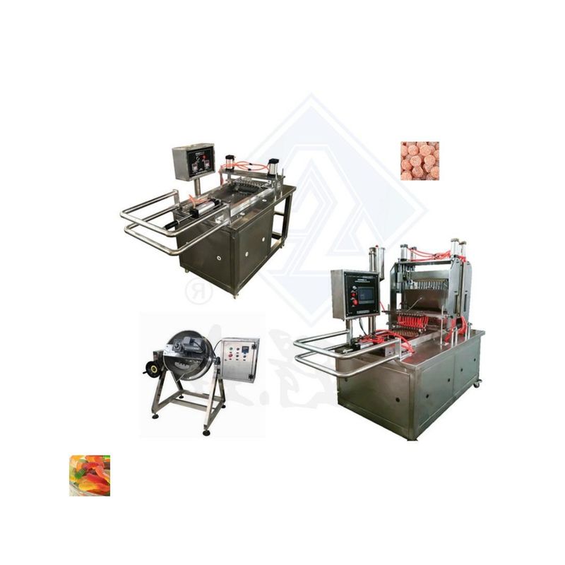Multifunctional Double Colors Soft Gummy Candy Depositing Machine for 20-50kg/h Output