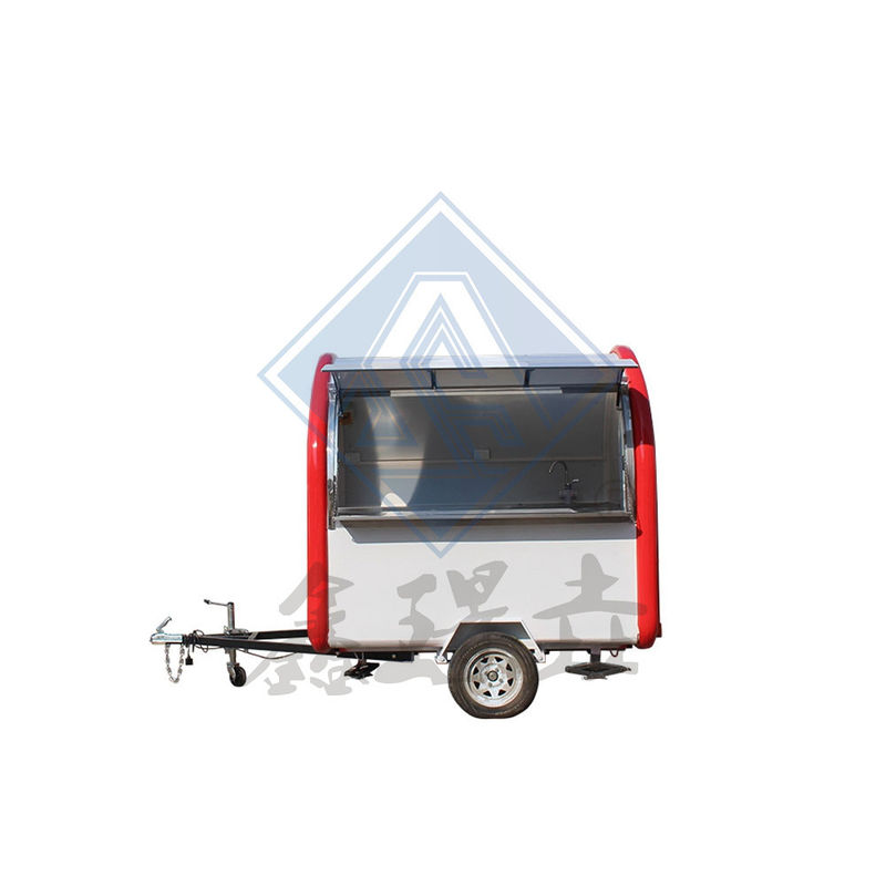 Outdoor Street Food Cart with Canopy Customized 280CM Single/Double Axles Design Mobile