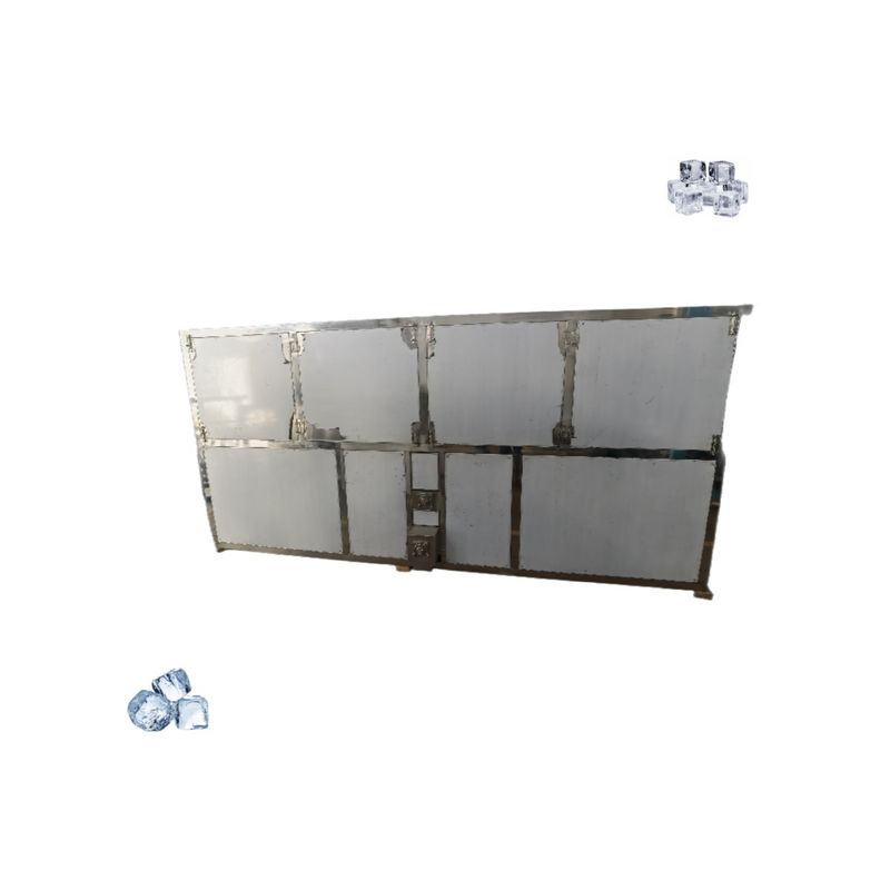 Home 10 Ton Water Cooling Ice Cube Machine Ice Maker with 1000kg Ice Storage Capacity