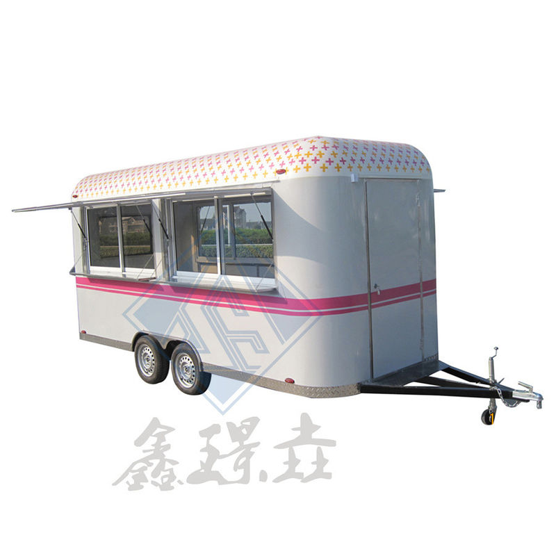 Mobile Outdoor Street Food Cart with Industrial Round Model and Customized Color