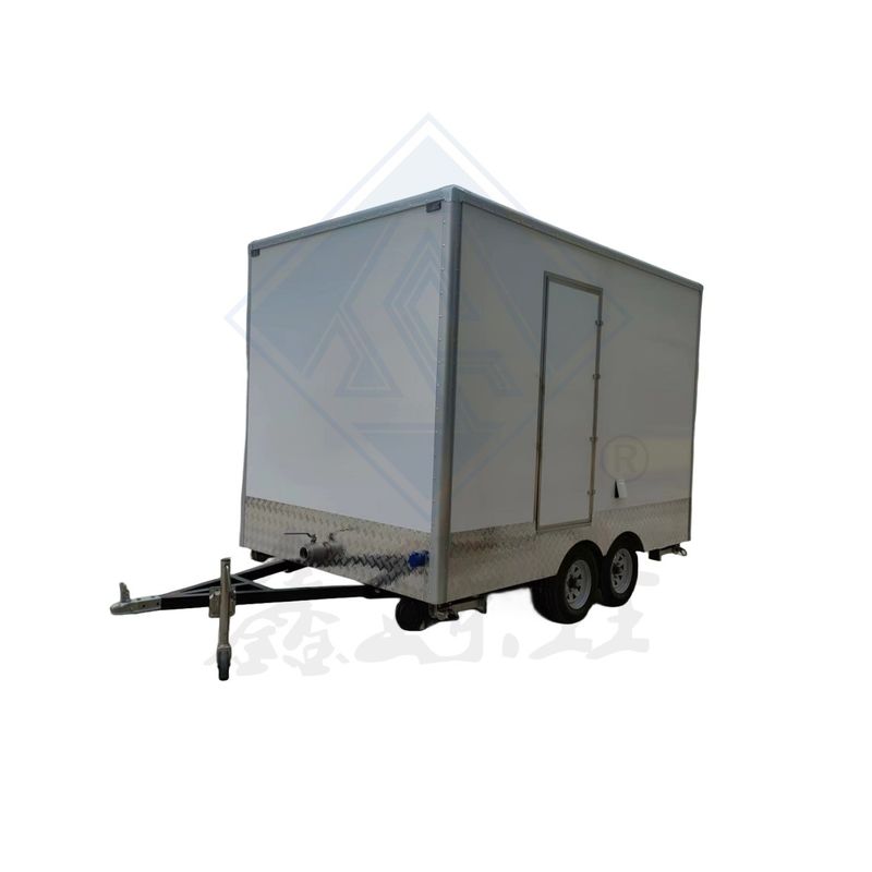 Steel Portable 2 Stall Public Toilet Trailer for Commercial and Mobile Convenience