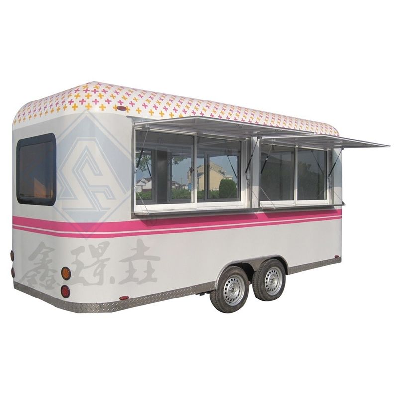 Customized Color Mobile Food Trailer Cars for Commercial Catering Hamburger and Ice Cream