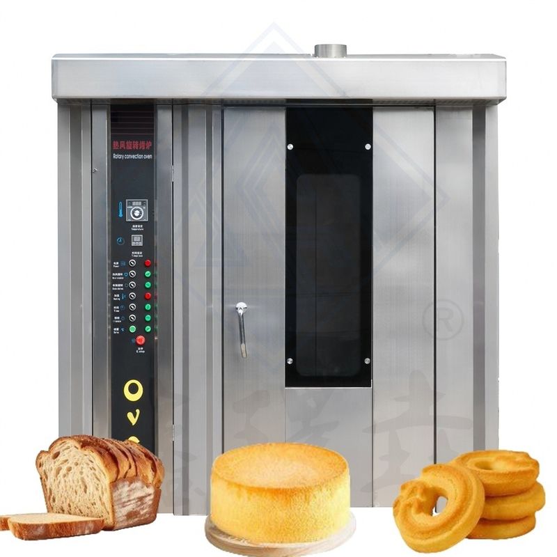 High Productivity 32 Trays Electric Diesel Rotary Rack Baking Oven Bread and Cookies