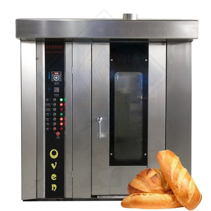 100kg/h Capacity Rotary Rack Oven for Bread Biscuit Cookie Baking in Garment Shops