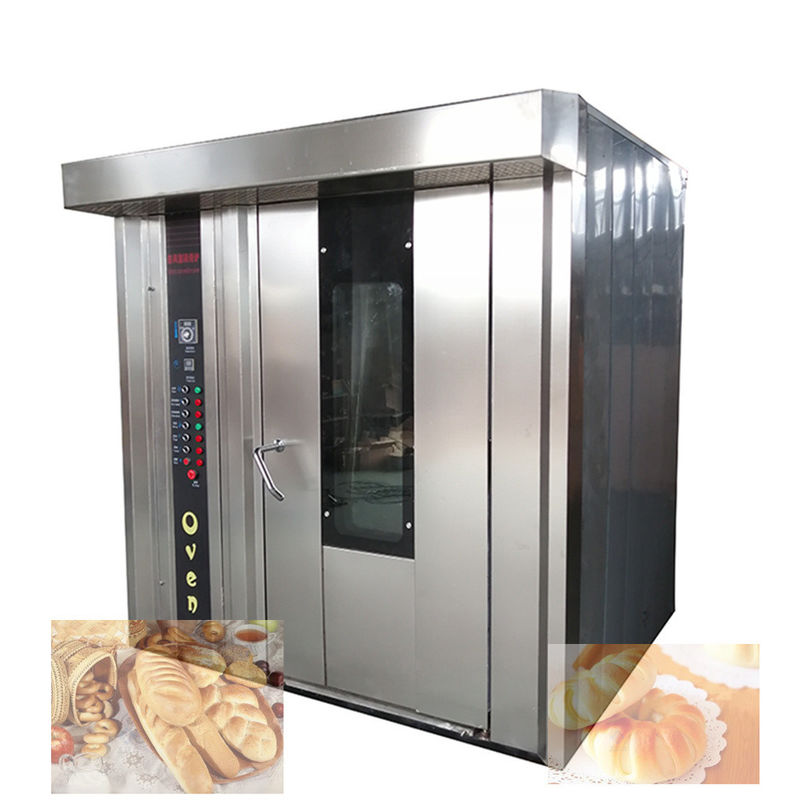 Electric Gas Diesel Bread Baking Machine with Steam Function 32 Trays Rotary Oven Made